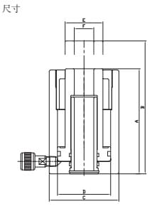 TONNERS DCH中空分离式液压千斤顶尺寸图 TONNERS DCH中空分离式液压千斤顶尺寸图