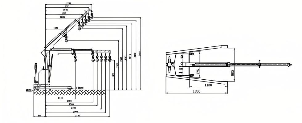 LLH-FER10电动液压小吊机尺寸图jpg LLH-FER10电动液压小吊机尺寸图jpg