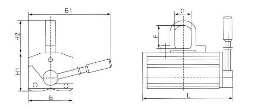強(qiáng)力永磁起重器尺寸