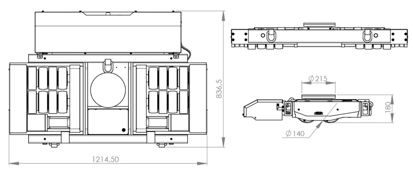 德國(guó)JUNG電動(dòng)搬運(yùn)小坦克JLA-e15/30G型尺寸