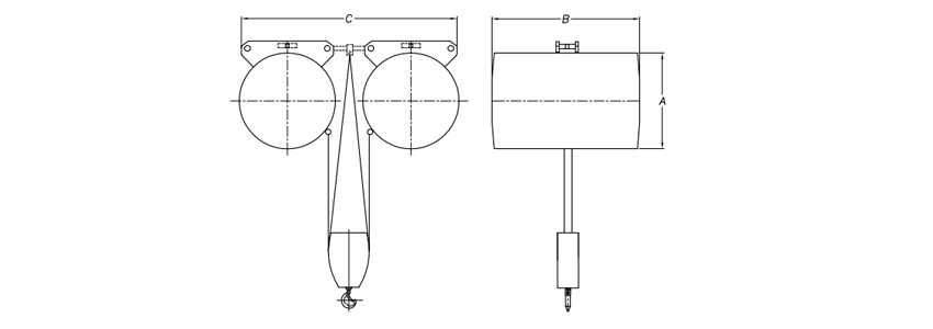 DONGSUNG氣動平衡吊（纏繞并聯(lián)式）尺寸