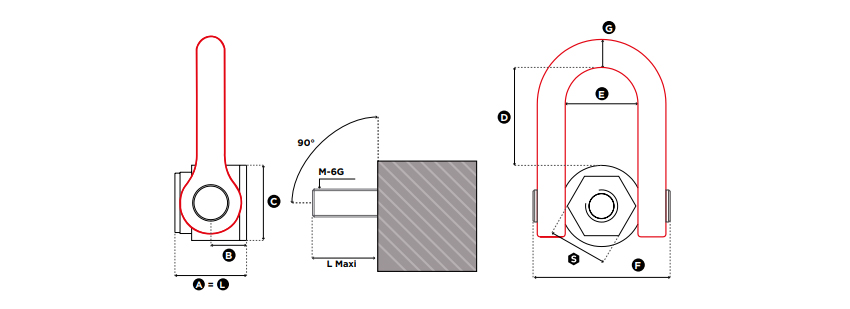 CODIPRO万向吊环FE.DSS型尺寸