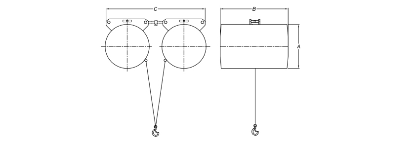 DONGSUNG氣動平衡吊（并聯(lián)式）尺寸