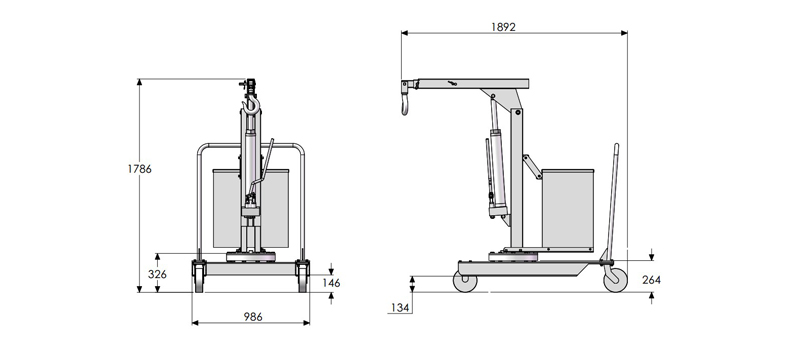 手動旋轉液壓小吊機尺寸 手動旋轉液壓小吊機尺寸