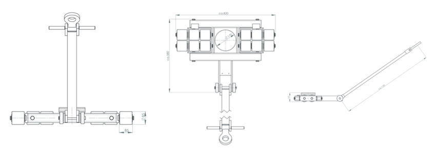 德国JUNG组合式搬运小坦克K型尺寸 德国JUNG组合式搬运小坦克K型尺寸