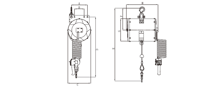 動(dòng)滑輪鋼絲繩氣動(dòng)平衡吊LSB-R型