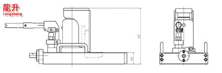 无尘室带滑台爪式千斤顶LSF-TLC尺寸图