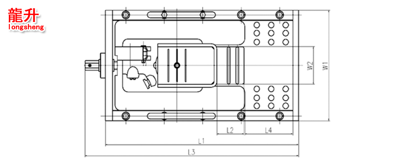 带滑台爪式千斤顶LSF-TL尺寸图 带滑台爪式千斤顶LSF-TL尺寸图