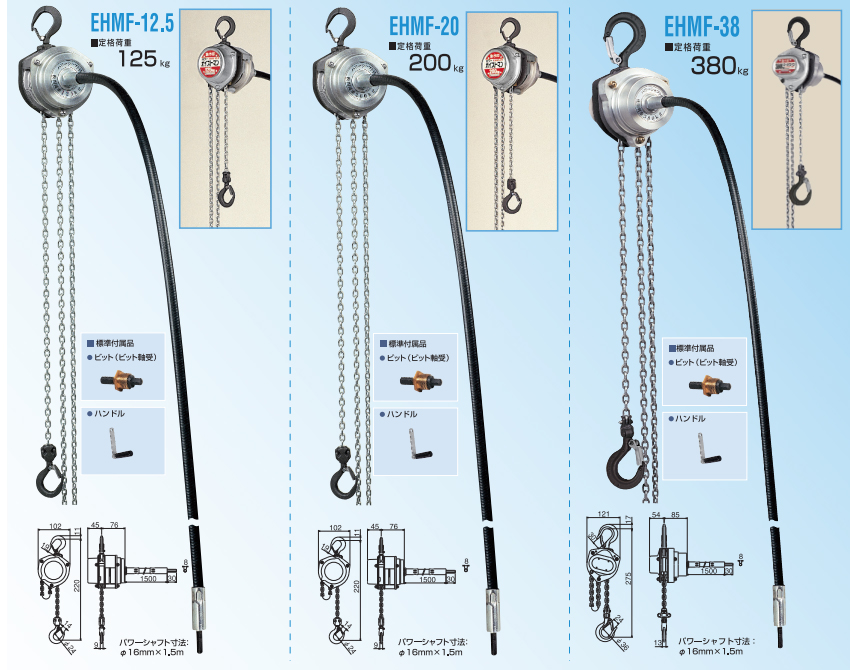 象印充電式手拉葫蘆EHMF型