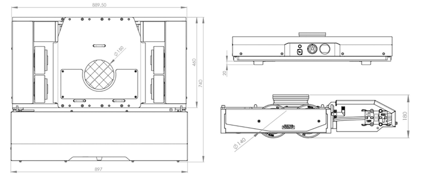 德國(guó)JUNG電動(dòng)搬運(yùn)小坦克JLA-e5/12G型尺寸