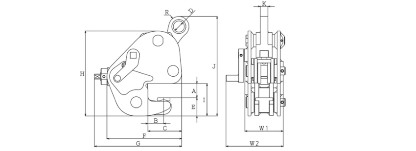 EAGLE CLAMP無傷鋼板鉗GNE型尺寸