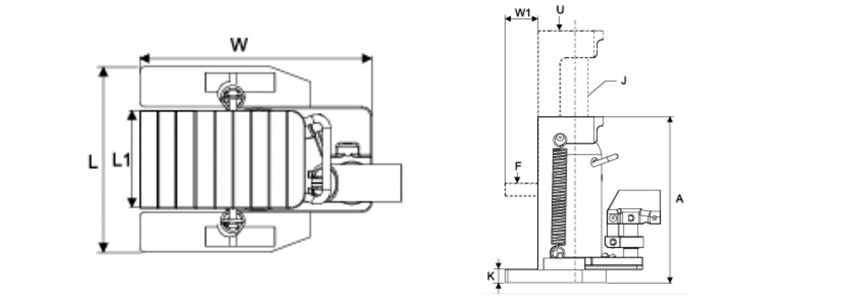 SUNRUN爪式千斤頂SHL型尺寸