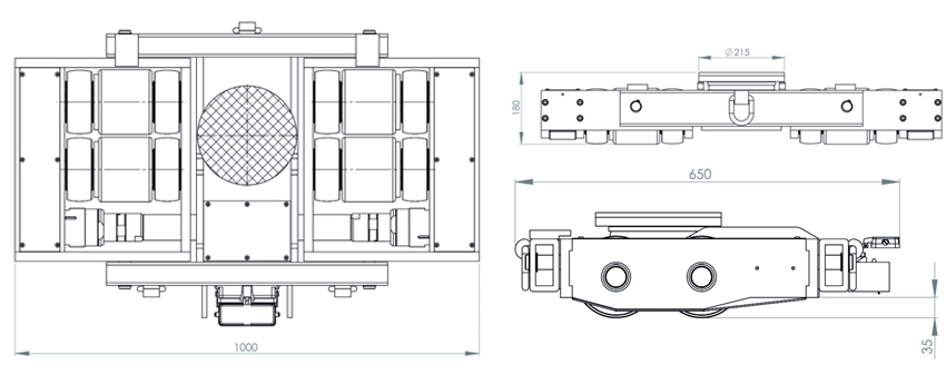 德國JUNG氣動(dòng)搬運(yùn)小坦克JLA-p Set 3型尺寸