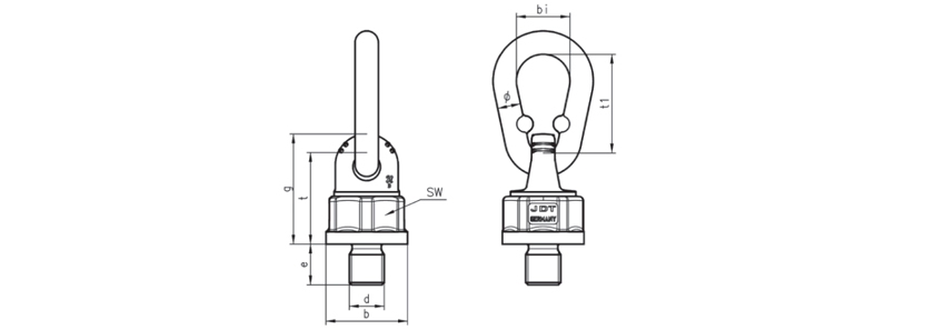 德國JDT萬向吊環(huán)TP型尺寸
