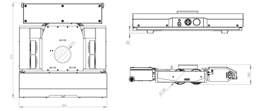 德國(guó)JUNG電動(dòng)搬運(yùn)小坦克JLA-e5/12G mit Hub型尺寸