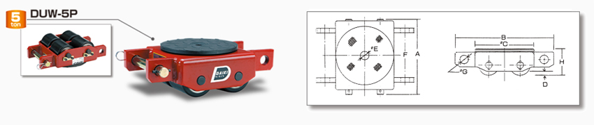 DAIKI直行搬運(yùn)小坦克DUW-P型尺寸 DAIKI直行搬運(yùn)小坦克DUW-P型尺寸