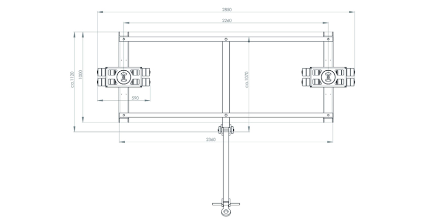 德國JUNG集裝箱搬運(yùn)小坦克尺寸圖