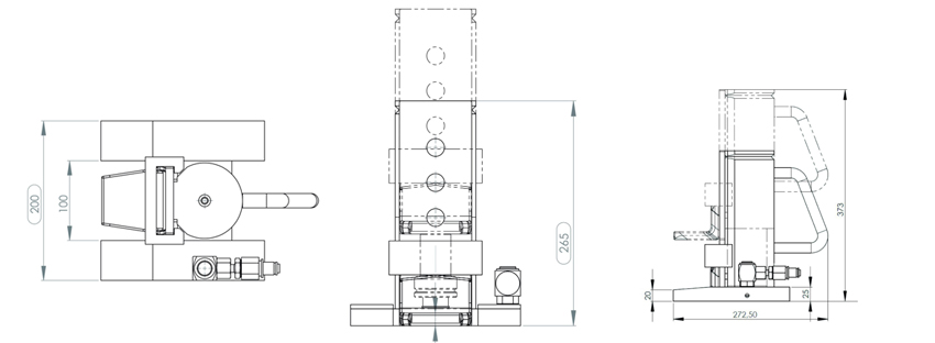 德国JUNG爪式千斤顶JHS10ku型尺寸 德国JUNG爪式千斤顶JHS10ku型尺寸