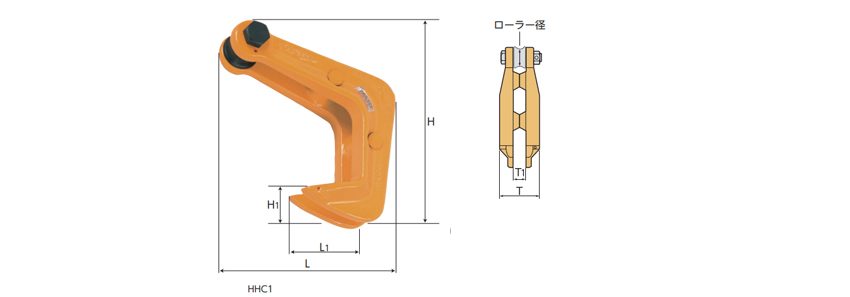 SUPER鋼板吊鉤HHC型尺寸