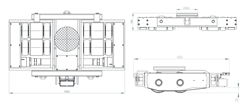 德國JUNG氣動搬運(yùn)小坦克JLA-p15/30G型尺寸