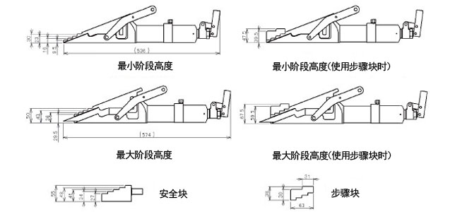 EAGLE JACK LJ-150舉升楔形舉升千斤頂尺寸圖