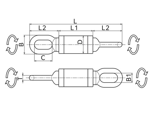 KANSAI TKB型鋼絲繩應(yīng)力釋放器尺寸圖