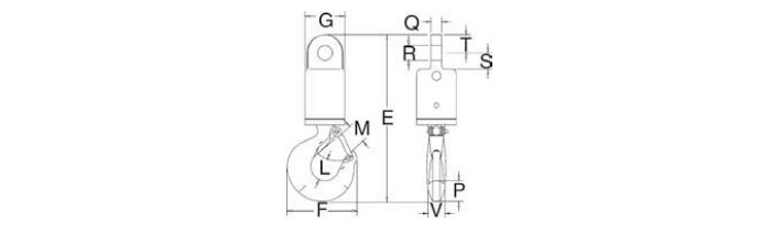 CROSBY S-6 OC型鋼絲繩應(yīng)力釋放器尺寸圖