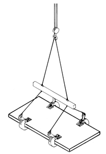 NETSUREN CH-NF型橫吊無(wú)傷鋼板鉗吊裝示意圖