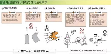 EAGLE CLAMP NEC型豎吊無(wú)傷鋼板鉗使用注意事項(xiàng)圖一