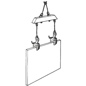 EAGLE CLAMP NE型豎吊無傷鋼板鉗吊裝示意圖