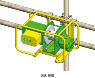 TKK MA-N型小型卷揚(yáng)機(jī)壁面安裝