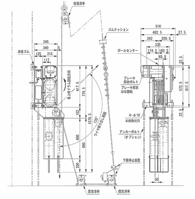 FUJI GXW型電動(dòng)卷?yè)P(yáng)機(jī)尺寸圖
