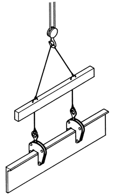 NETSUREN VB-103型豎吊鋼板鉗吊裝示意圖