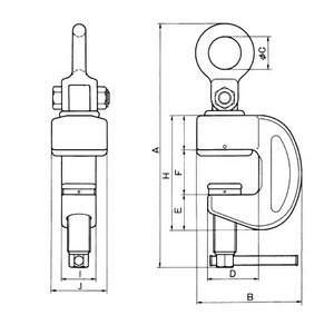 NETSUREN HP-YF型螺旋式無(wú)傷鋼板鉗尺寸圖