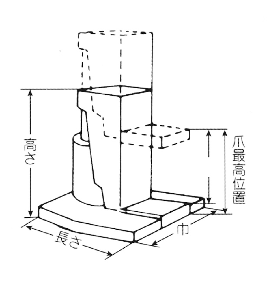 DAIKI DH型爪式千斤頂尺寸圖