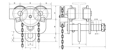 HHH GT手拉单轨行车尺寸图