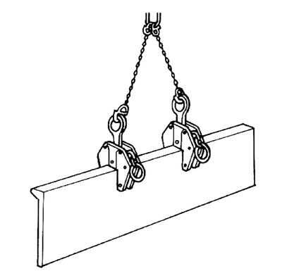 EAGLE CLAMP BCR型豎吊鋼板鉗吊裝示意圖 EAGLE CLAMP BCR型豎吊鋼板鉗吊裝示意圖