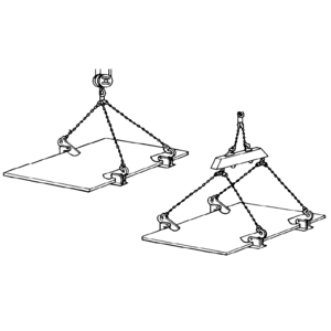 EAGLE CLAMP HO型横吊钢板钳吊装示意图