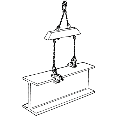 EAGLE CLAMP AMS型橫吊鋼板鉗吊裝示意圖