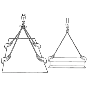 EAGLE CLAMP VAFS型横吊钢板钳吊装示意图
