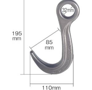 SUPEROOL FKH1型鋼板吊鉤尺寸圖