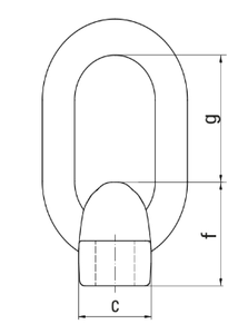 JDT TPB型螺栓連接式旋轉(zhuǎn)吊環(huán)尺寸圖