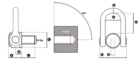 CODIPRO SS.DSS型不銹鋼旋轉(zhuǎn)吊環(huán)尺寸圖