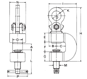 EAGLE CLAMP SAR型螺旋式無(wú)傷鋼板鉗尺寸圖