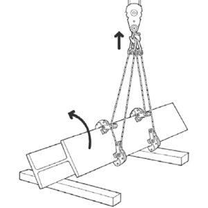 EAGLE CLAMP FHA型横吊钢板钳吊装示意图