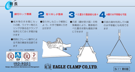 EAGLE CLAMP VAFS型横吊钢板钳特长图