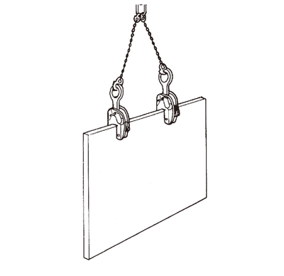 EAGLE CLAMP RS型豎吊鋼板鉗吊裝示意圖