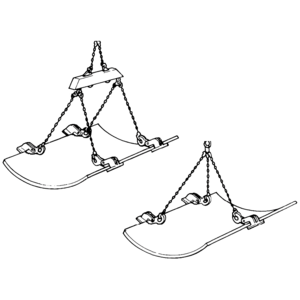 EAGLE CLAMP VAF型橫吊鋼板鉗吊裝示意圖