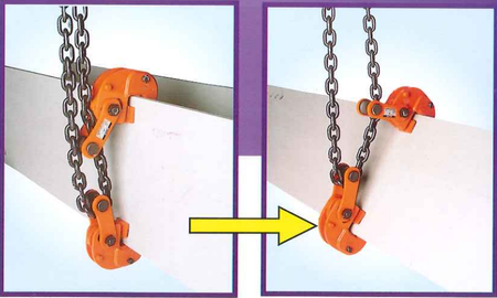 EAGLE CLAMP FHA型横吊钢板钳吊装示意图