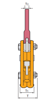 SUPER TOOL SVC型豎吊鋼板鉗尺寸圖